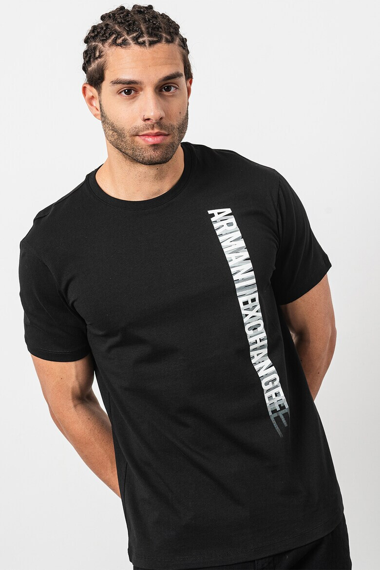 ARMANI EXCHANGE Тениска с лого и овално деколте - Pepit.bg