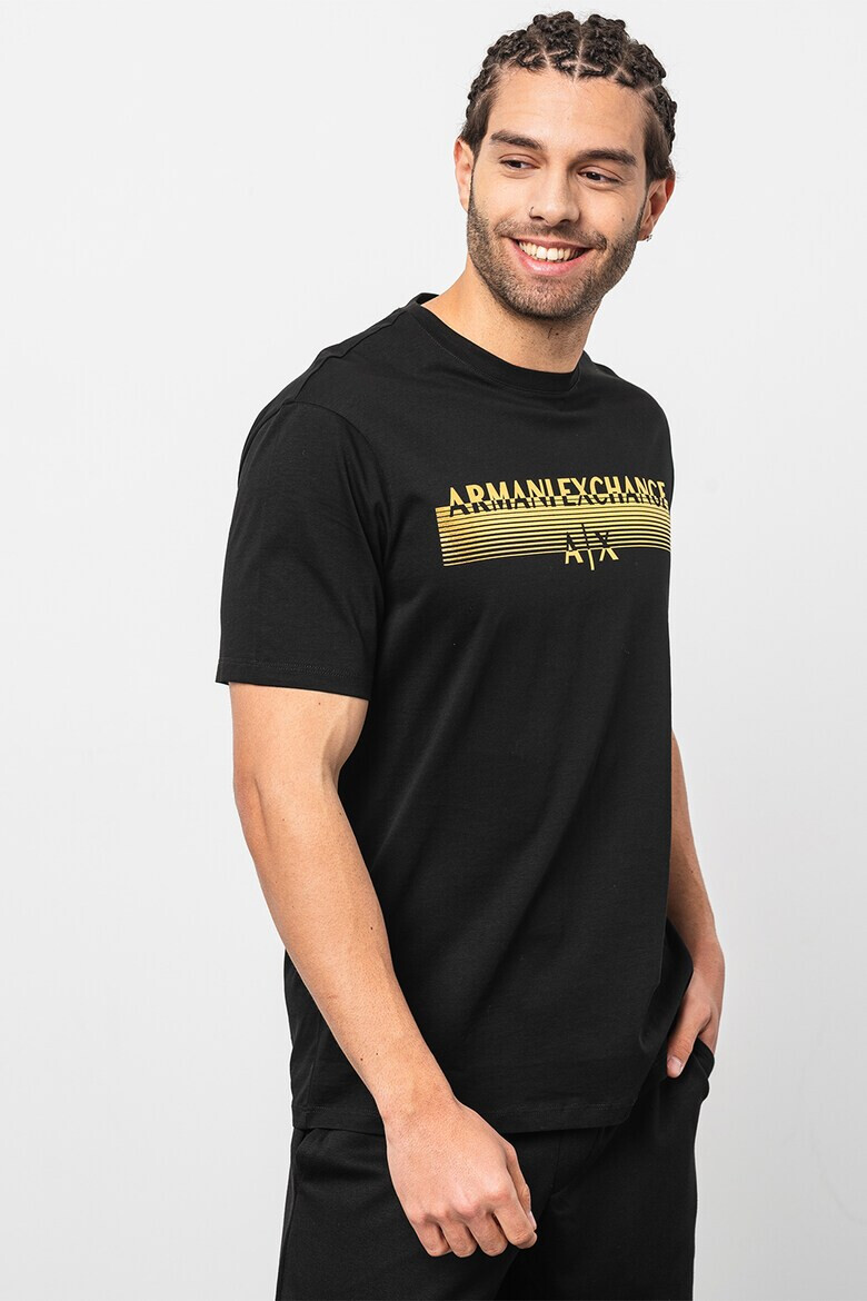 ARMANI EXCHANGE Тениска с лого и овално деколте - Pepit.bg