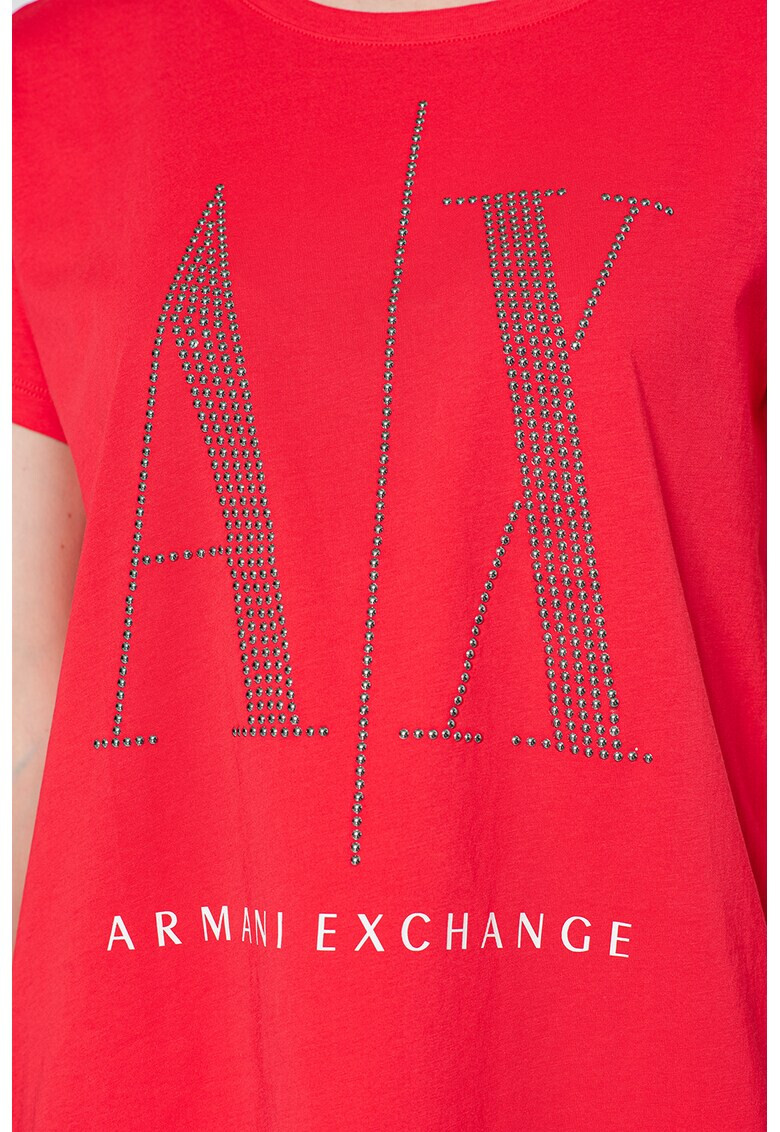 ARMANI EXCHANGE Тениска с лого от капси - Pepit.bg