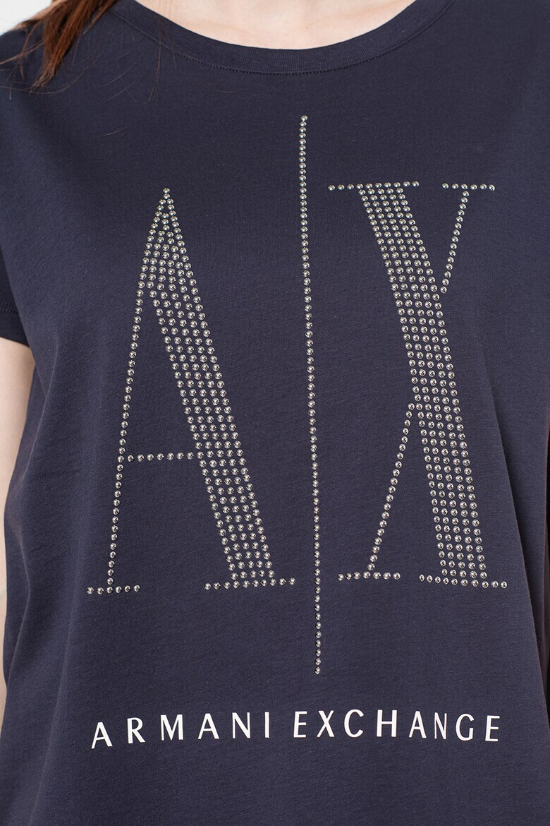 ARMANI EXCHANGE Тениска с лого от капси - Pepit.bg