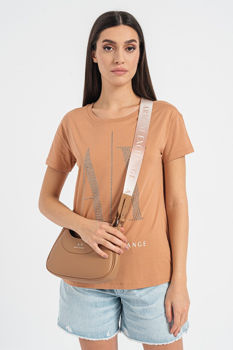 ARMANI EXCHANGE Тениска с лого от капси - Pepit.bg
