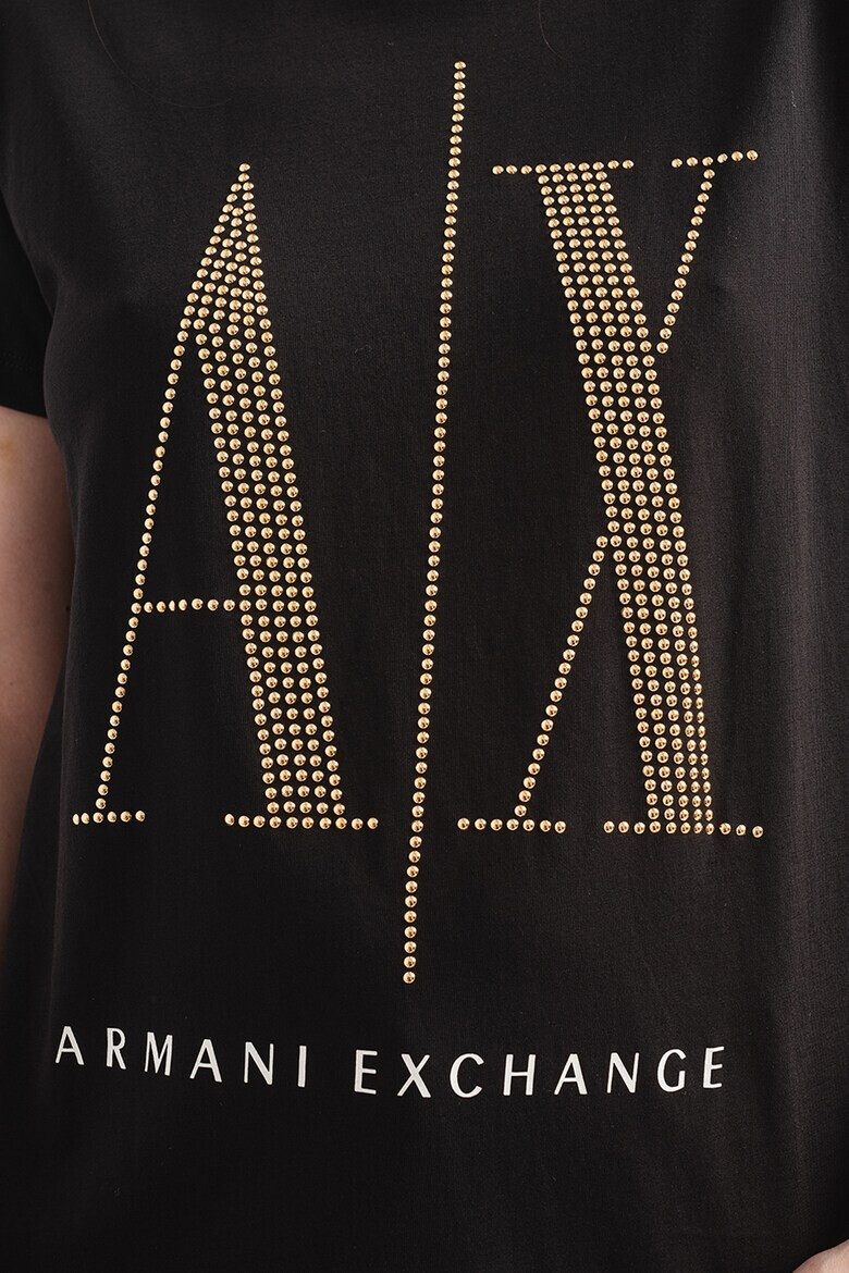 ARMANI EXCHANGE Тениска с лого от капси - Pepit.bg