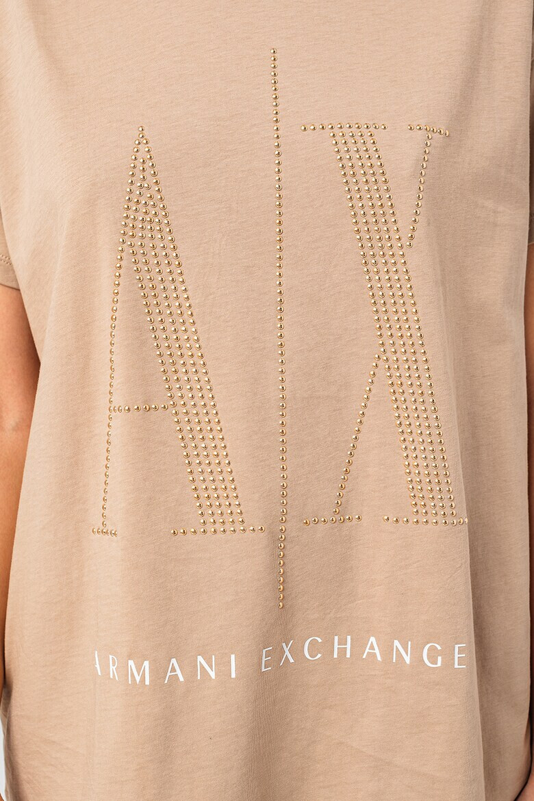 ARMANI EXCHANGE Тениска с лого от капси - Pepit.bg
