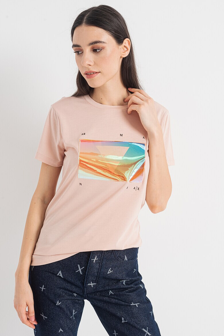 ARMANI EXCHANGE Тениска с модал и апликация - Pepit.bg