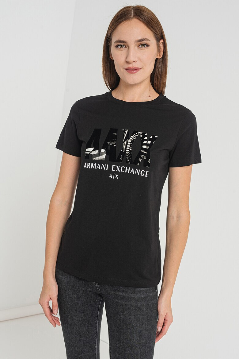 ARMANI EXCHANGE Тениска с модал и щампа - Pepit.bg
