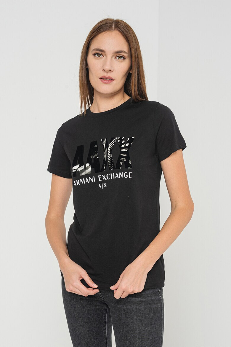 ARMANI EXCHANGE Тениска с модал и щампа - Pepit.bg