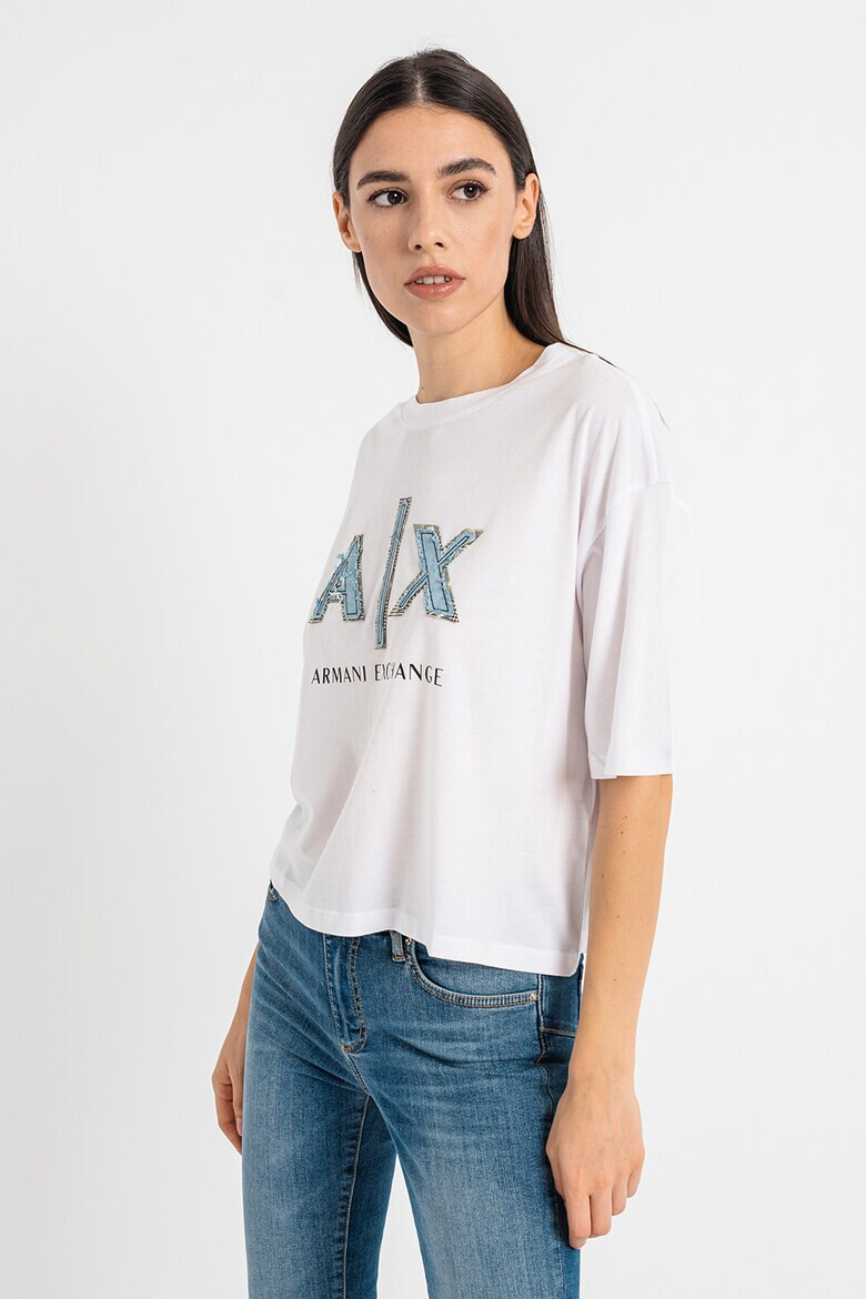 ARMANI EXCHANGE Тениска с модал с лого - Pepit.bg