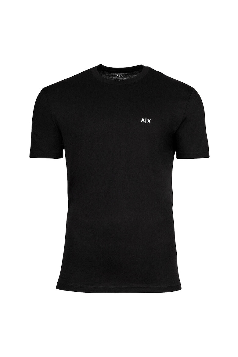 ARMANI EXCHANGE Тениска с овално деколте - Черен - Pepit.bg