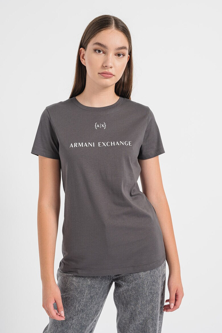 ARMANI EXCHANGE Тениска с овално деколте и лога - Pepit.bg