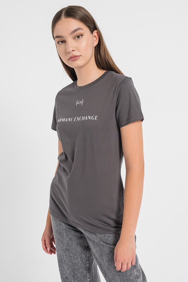 ARMANI EXCHANGE Тениска с овално деколте и лога - Pepit.bg