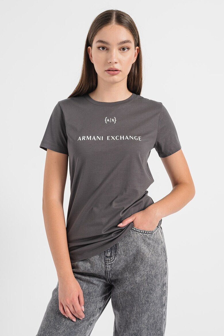 ARMANI EXCHANGE Тениска с овално деколте и лога - Pepit.bg