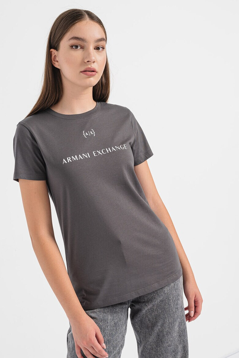 ARMANI EXCHANGE Тениска с овално деколте и лога - Pepit.bg