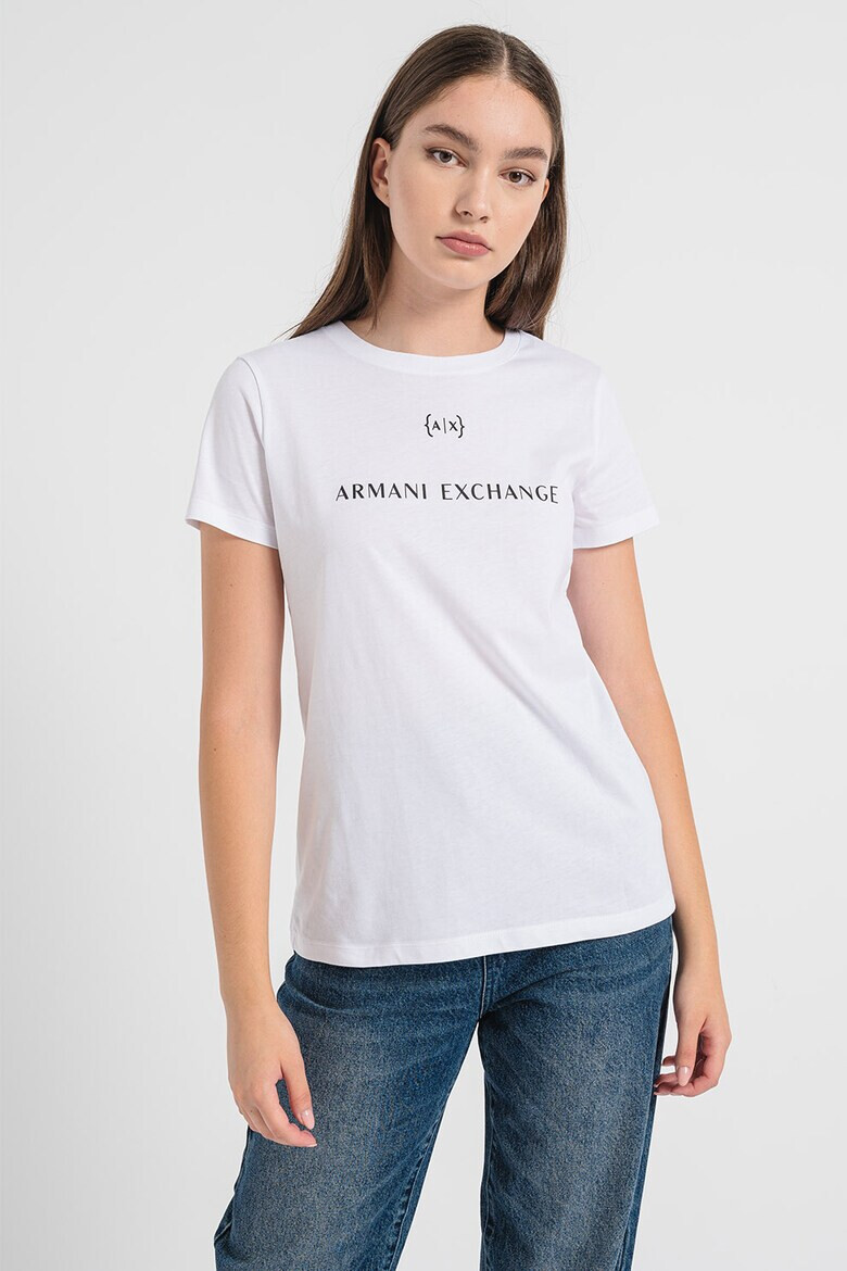 ARMANI EXCHANGE Тениска с овално деколте и лога - Pepit.bg