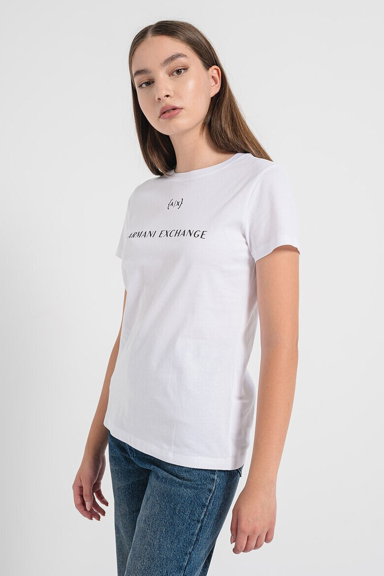 ARMANI EXCHANGE Тениска с овално деколте и лога - Pepit.bg