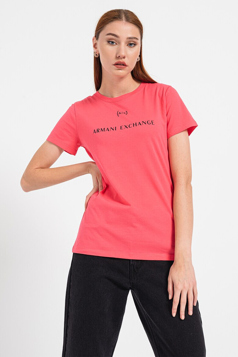 ARMANI EXCHANGE Тениска с овално деколте и лога - Pepit.bg