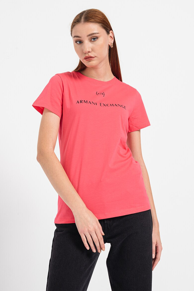 ARMANI EXCHANGE Тениска с овално деколте и лога - Pepit.bg