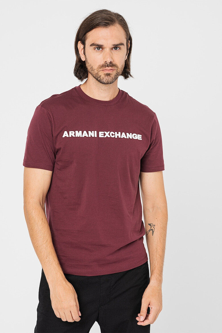 ARMANI EXCHANGE Тениска с овално деколте и лого - Pepit.bg