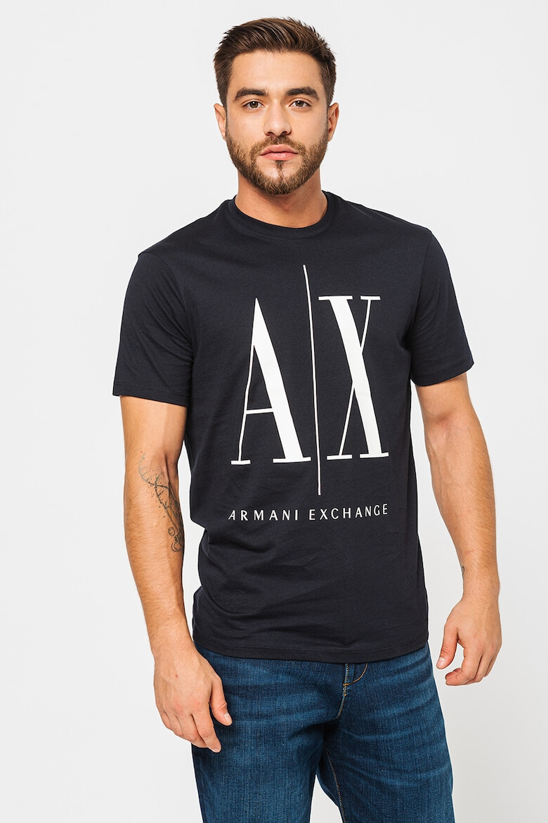 ARMANI EXCHANGE Тениска с овално деколте и лого - Pepit.bg