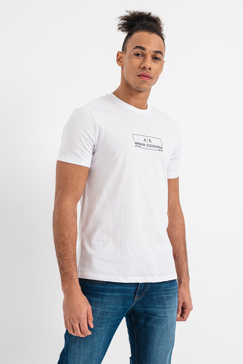 ARMANI EXCHANGE Тениска с овално деколте и лого - Pepit.bg