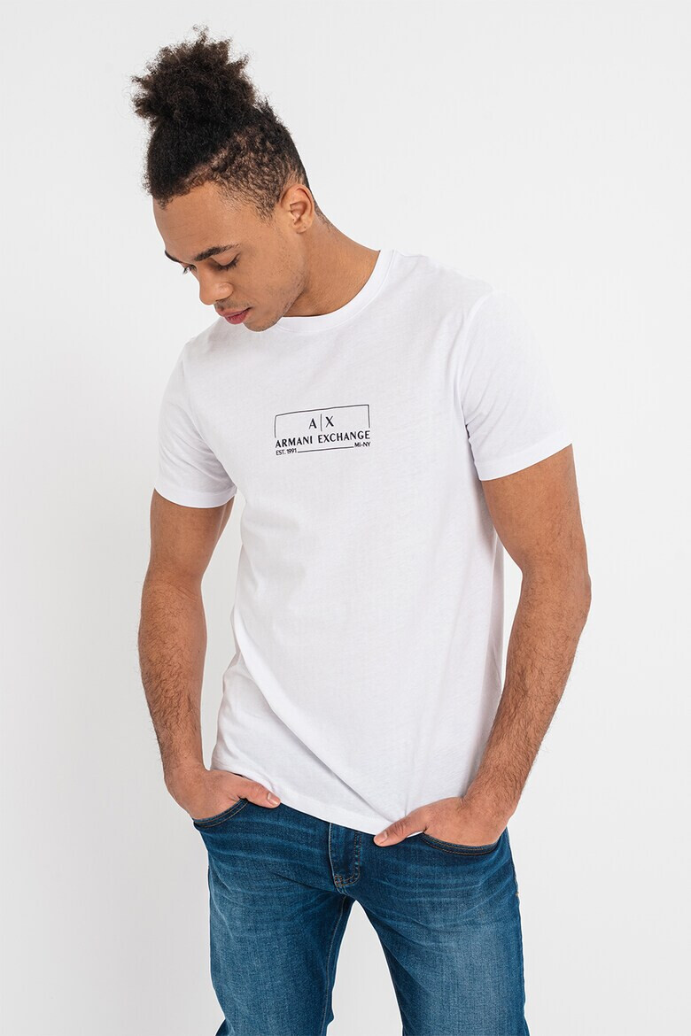ARMANI EXCHANGE Тениска с овално деколте и лого - Pepit.bg