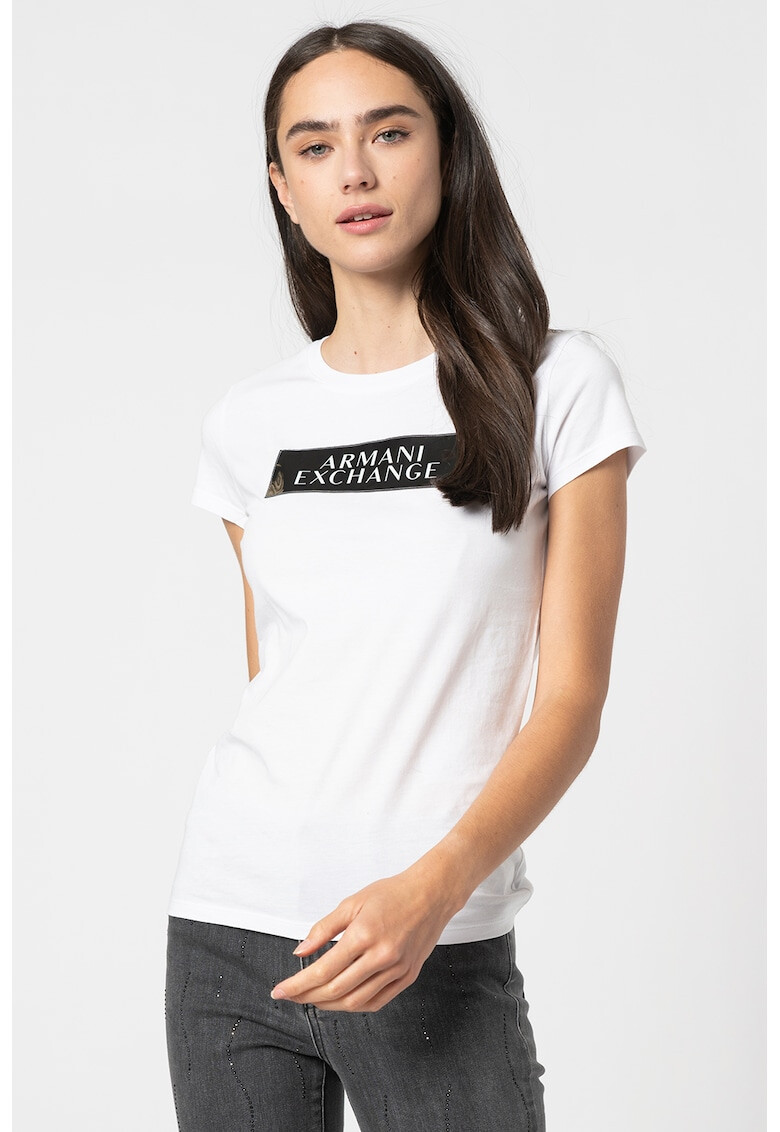 ARMANI EXCHANGE Тениска с овално деколте и лого - Pepit.bg