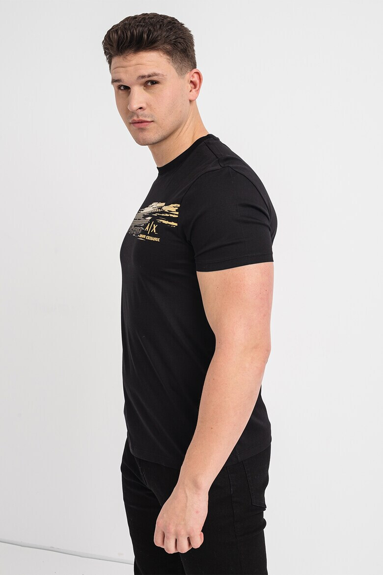 ARMANI EXCHANGE Тениска с овално деколте и шарка - Pepit.bg