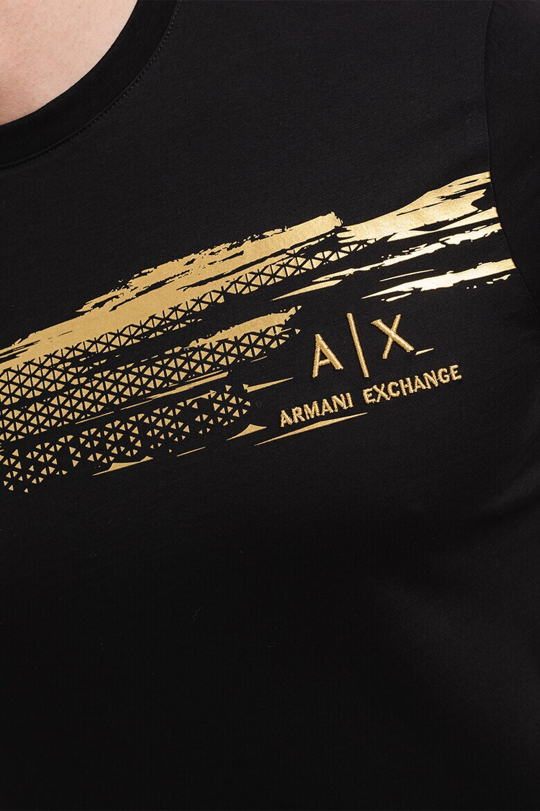 ARMANI EXCHANGE Тениска с овално деколте и шарка - Pepit.bg