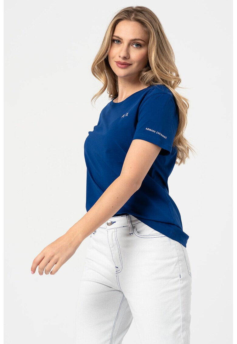 ARMANI EXCHANGE Тениска с овално декотле и лого - Pepit.bg