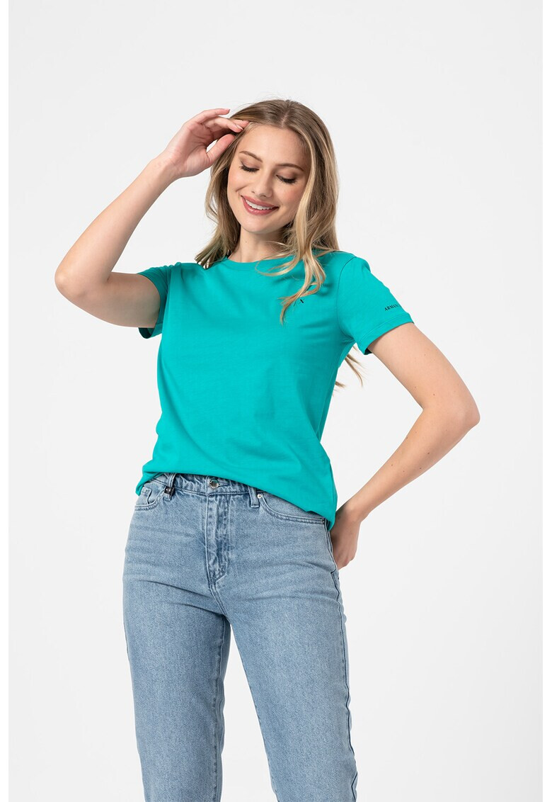 ARMANI EXCHANGE Тениска с овално декотле и лого - Pepit.bg
