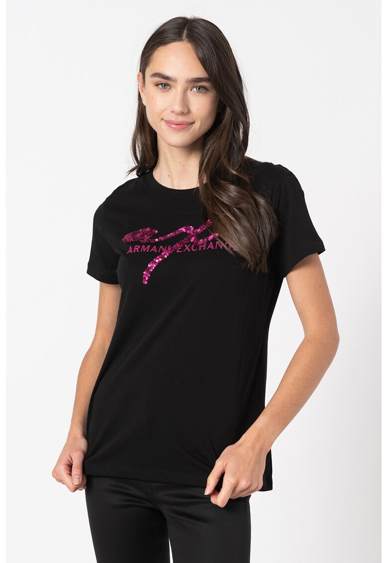 ARMANI EXCHANGE Тениска с пайети - Pepit.bg