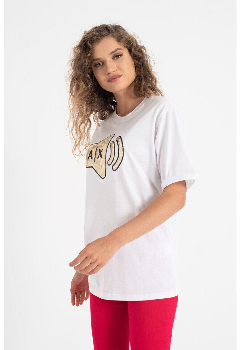 ARMANI EXCHANGE Тениска с пайети - Pepit.bg