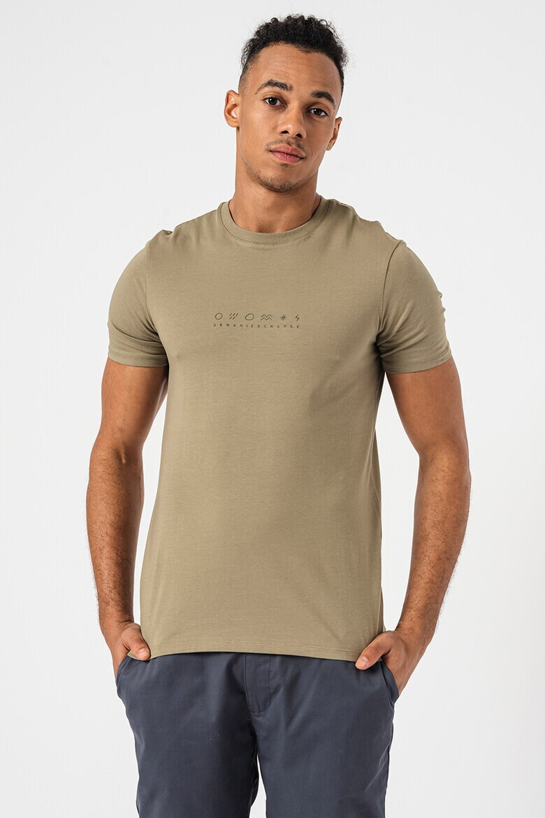 ARMANI EXCHANGE Тениска с памук и лого - Pepit.bg