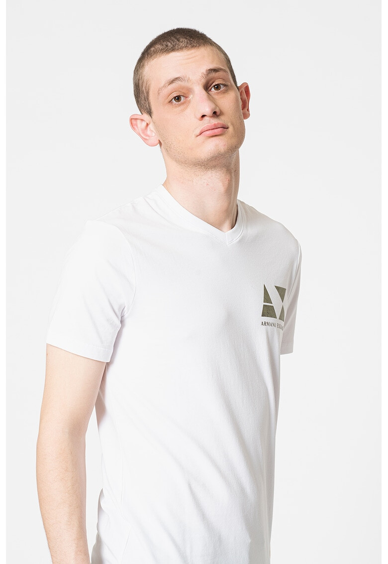ARMANI EXCHANGE Тениска с шпиц - Pepit.bg