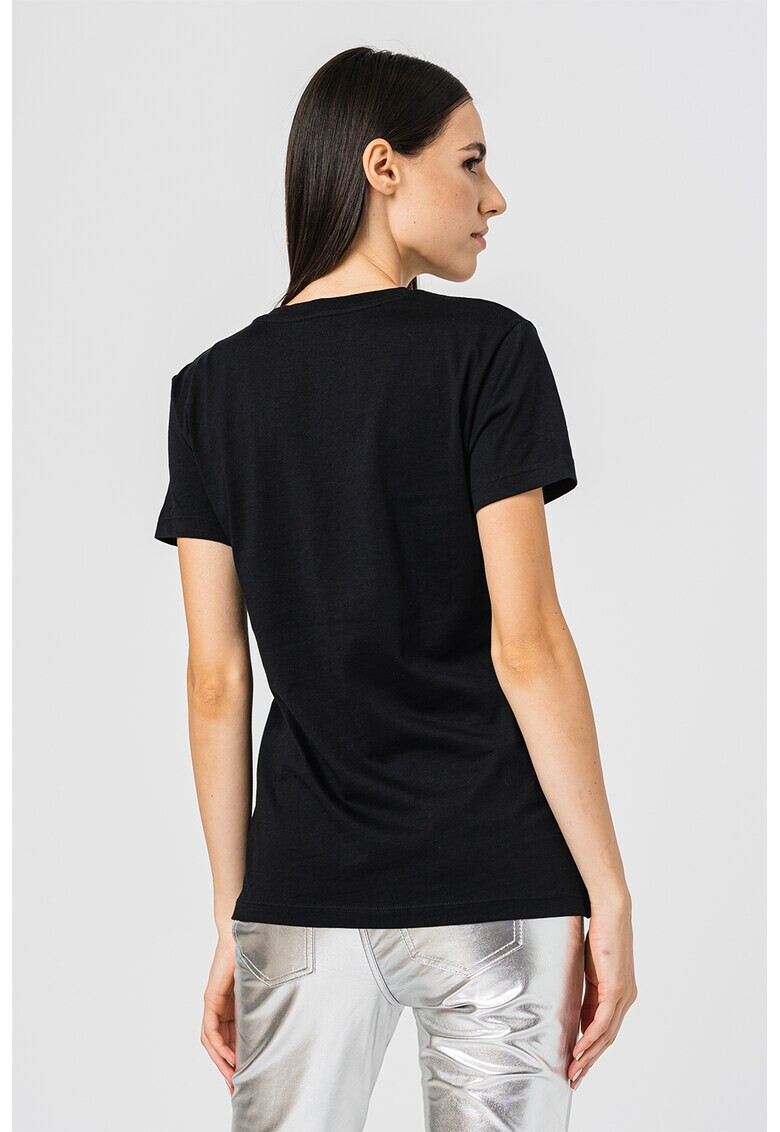 ARMANI EXCHANGE Тениска с шпиц и лого - Pepit.bg