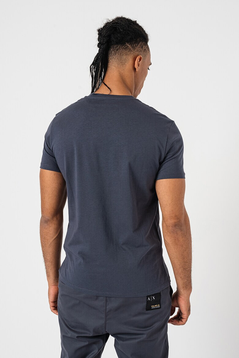 ARMANI EXCHANGE Тениска с шпиц и лого - Pepit.bg