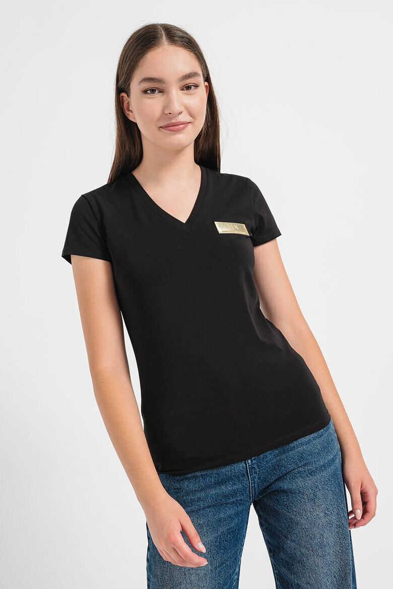 ARMANI EXCHANGE Тениска с шпиц - Pepit.bg