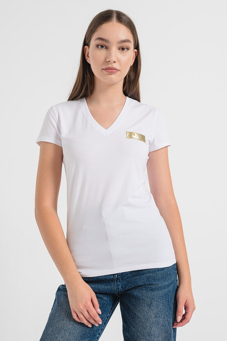 ARMANI EXCHANGE Тениска с шпиц - Pepit.bg