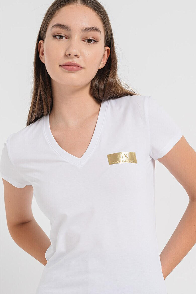 ARMANI EXCHANGE Тениска с шпиц - Pepit.bg