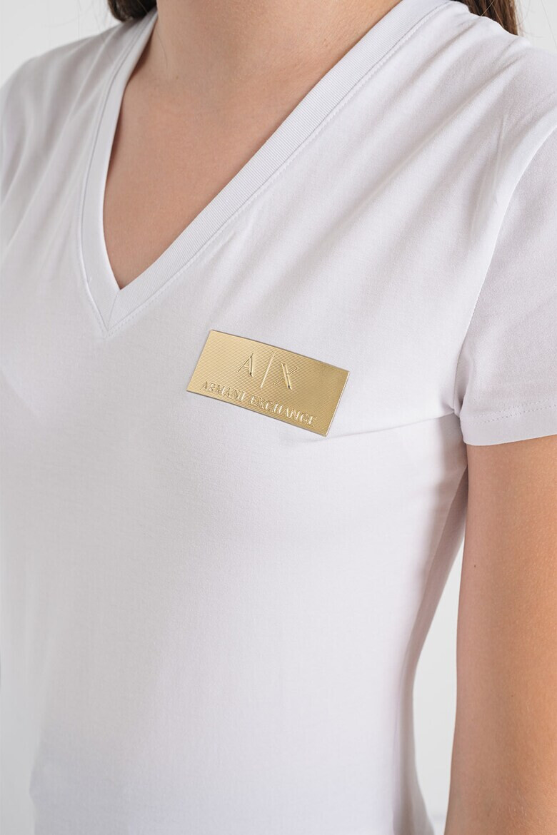 ARMANI EXCHANGE Тениска с шпиц - Pepit.bg