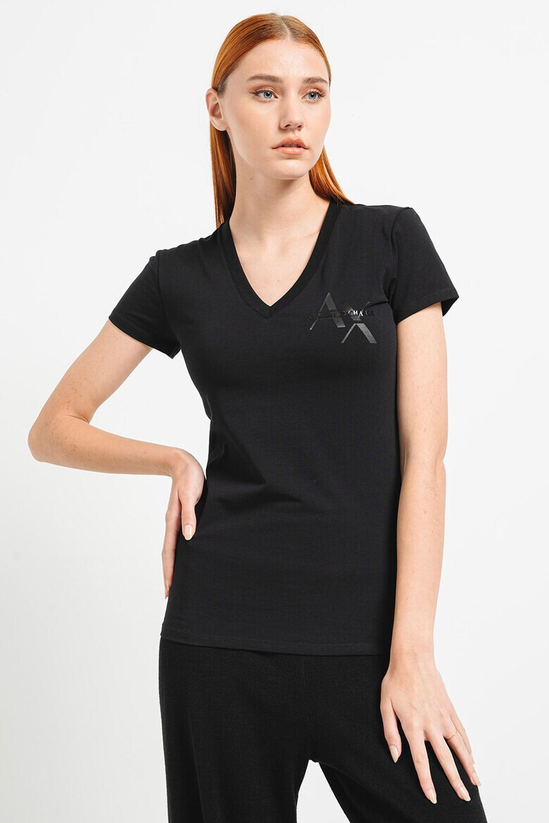 ARMANI EXCHANGE Тениска с шпиц - Pepit.bg