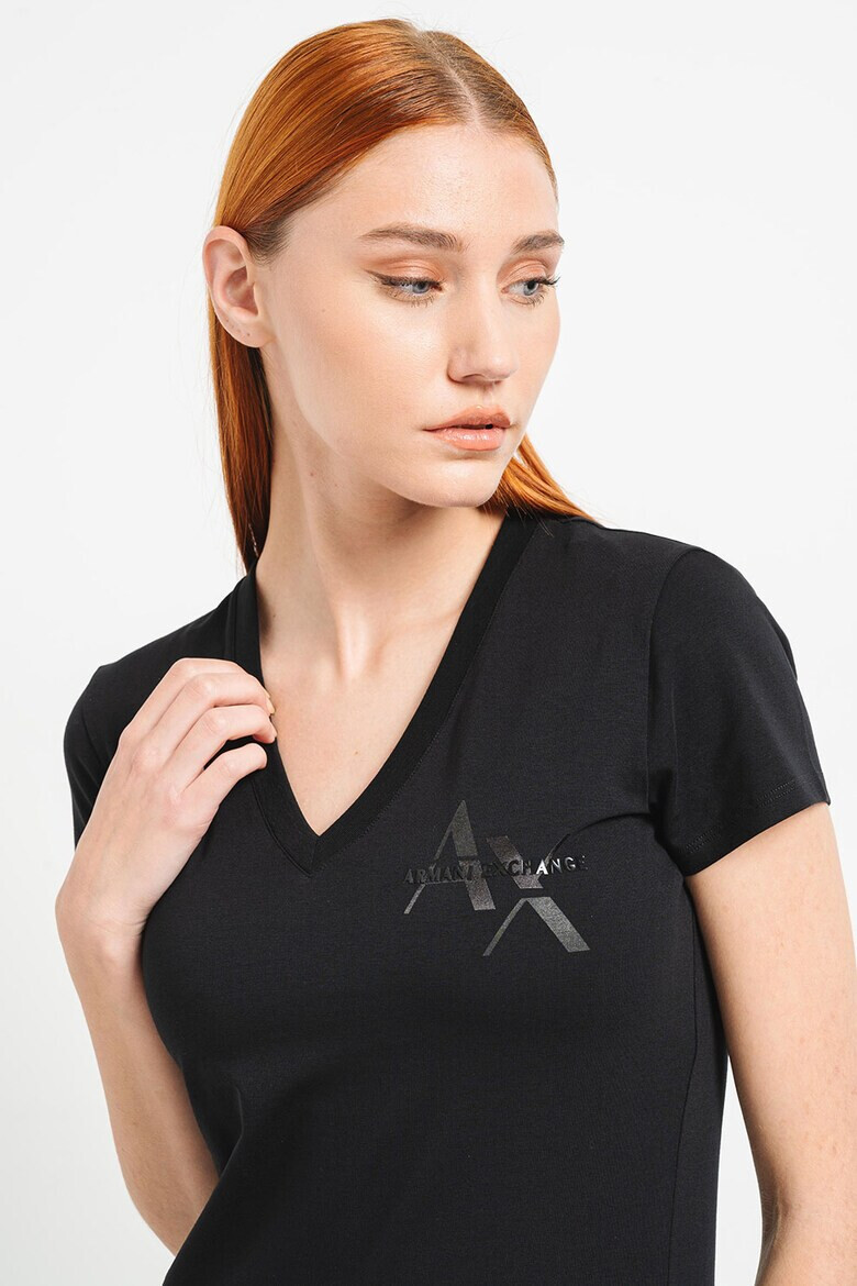 ARMANI EXCHANGE Тениска с шпиц - Pepit.bg