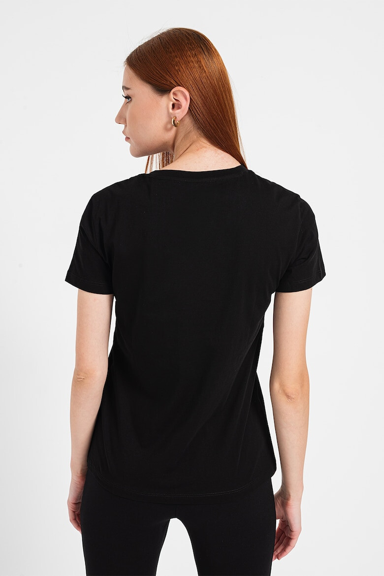 ARMANI EXCHANGE Тениска с шпиц и лога - Pepit.bg
