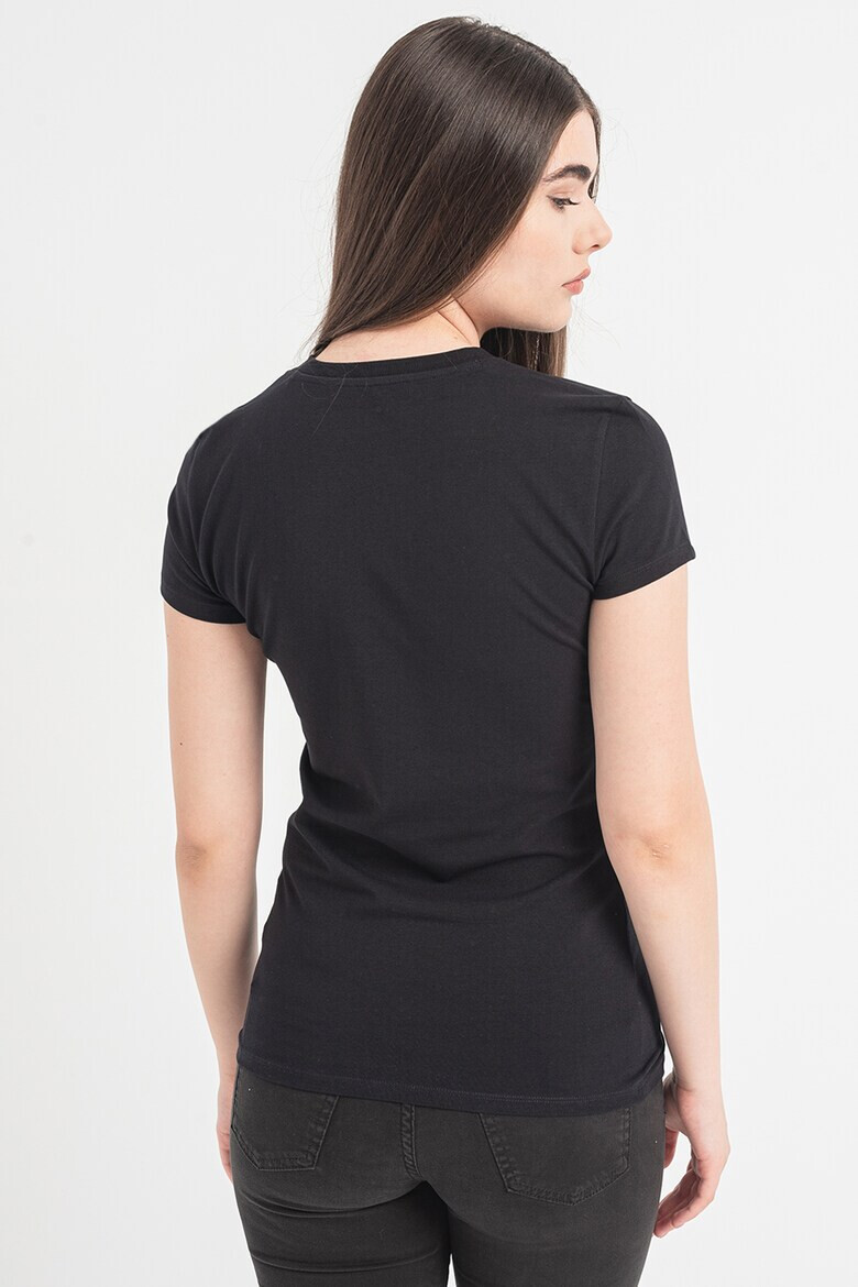 ARMANI EXCHANGE Тениска с шпиц и лого - Pepit.bg