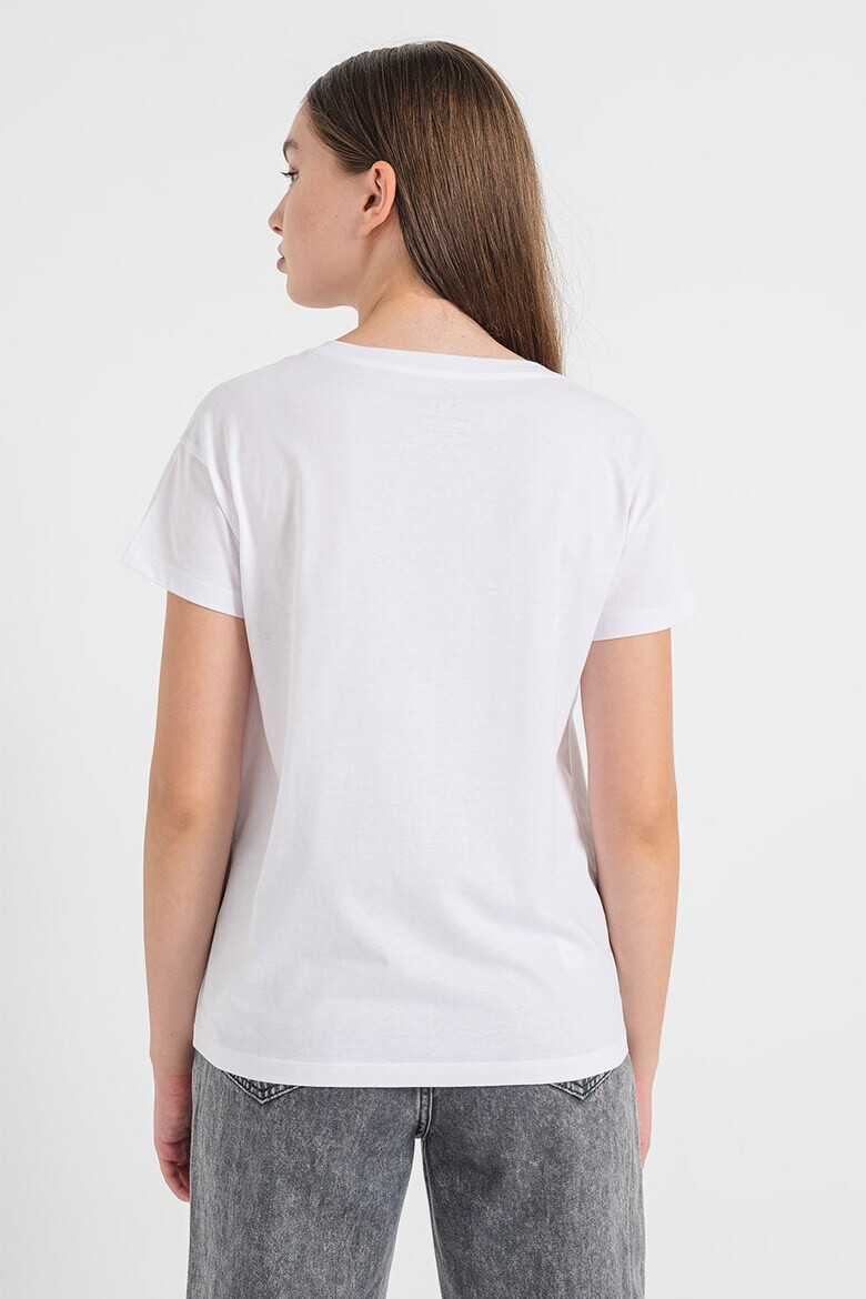 ARMANI EXCHANGE Тениска с шпиц и лого - Pepit.bg