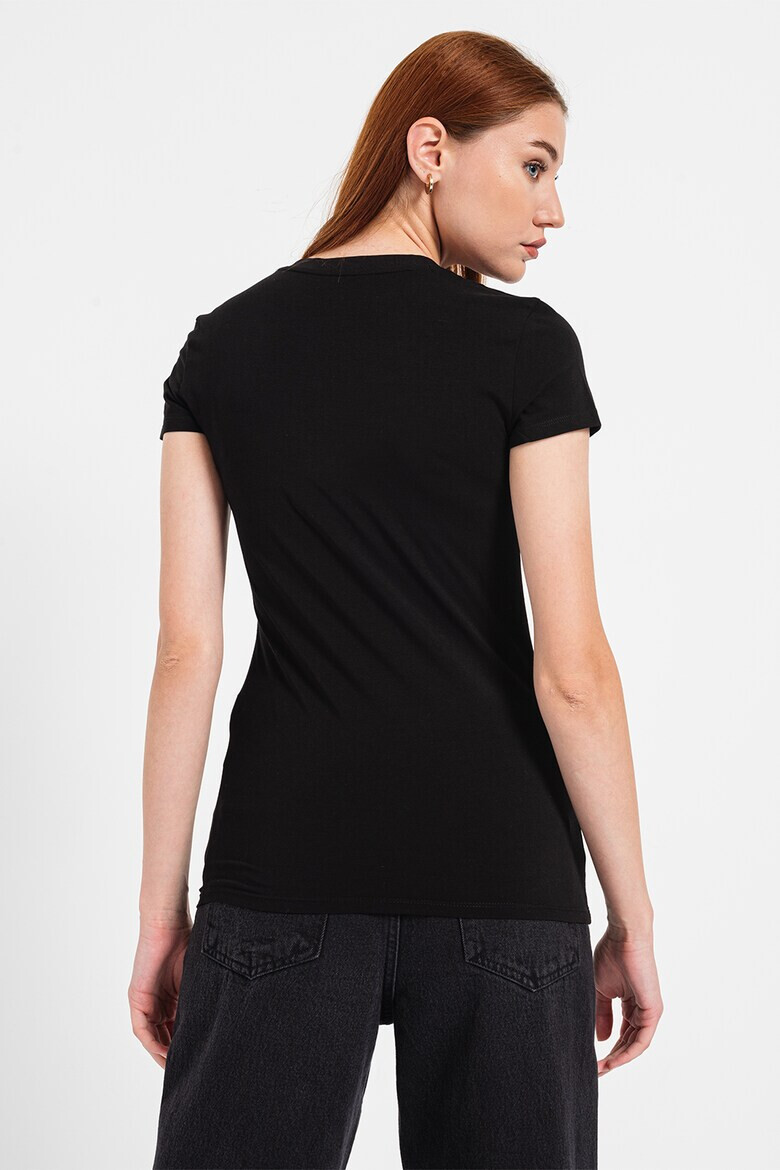 ARMANI EXCHANGE Тениска с шпиц и лого - Pepit.bg