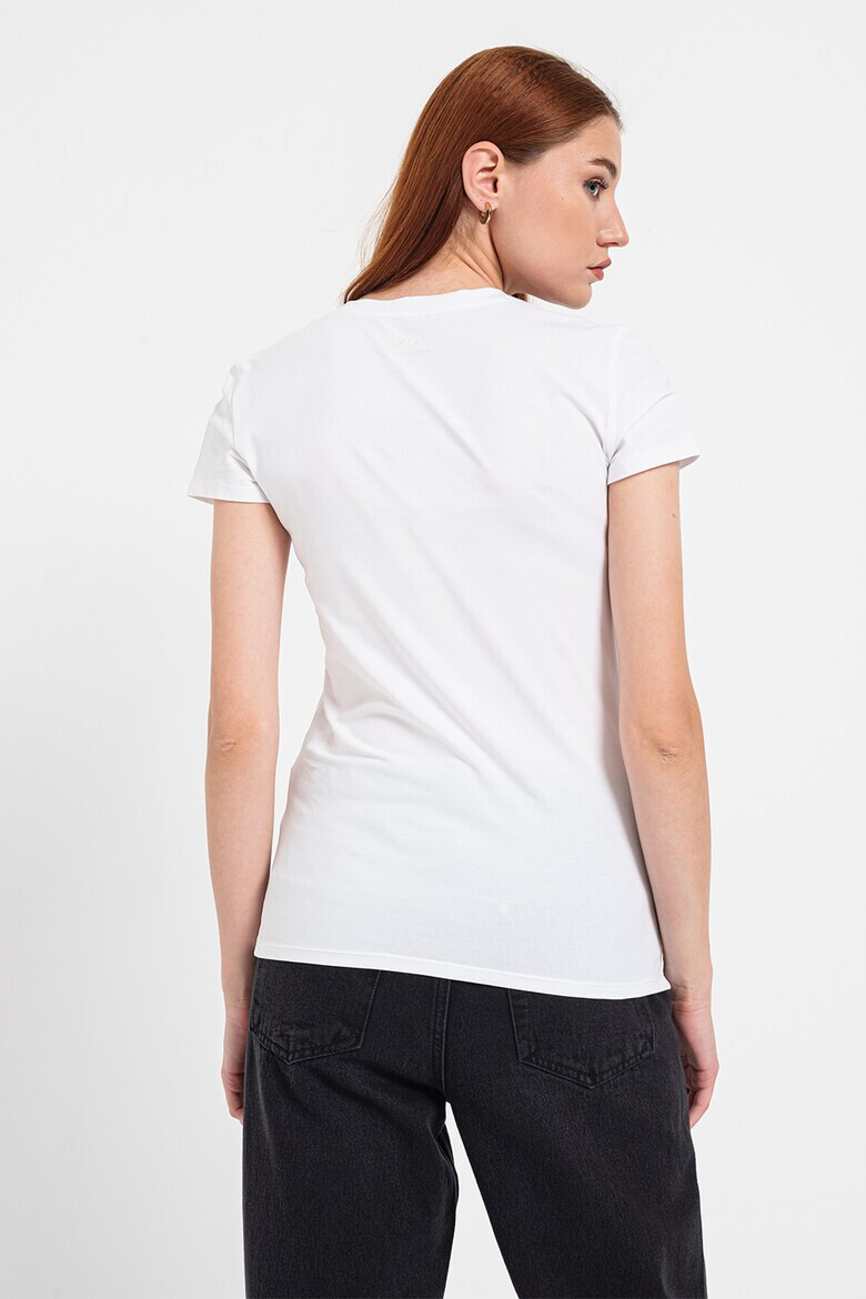 ARMANI EXCHANGE Тениска с шпиц и лого - Pepit.bg