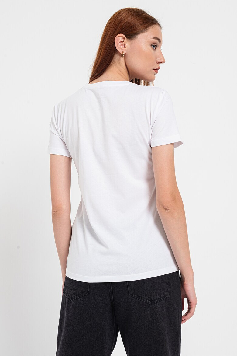 ARMANI EXCHANGE Тениска с шпиц и лого - Pepit.bg