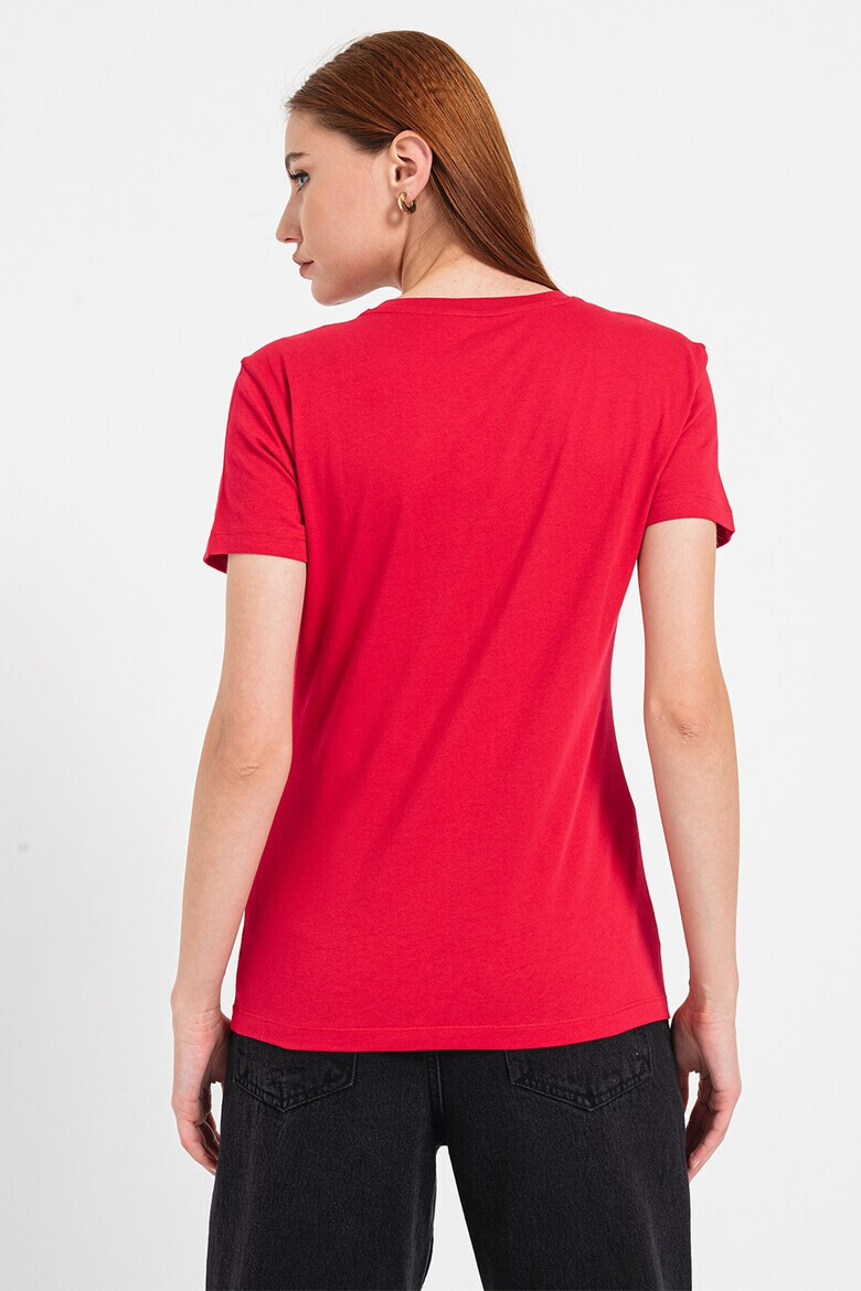ARMANI EXCHANGE Тениска с шпиц и лого - Pepit.bg