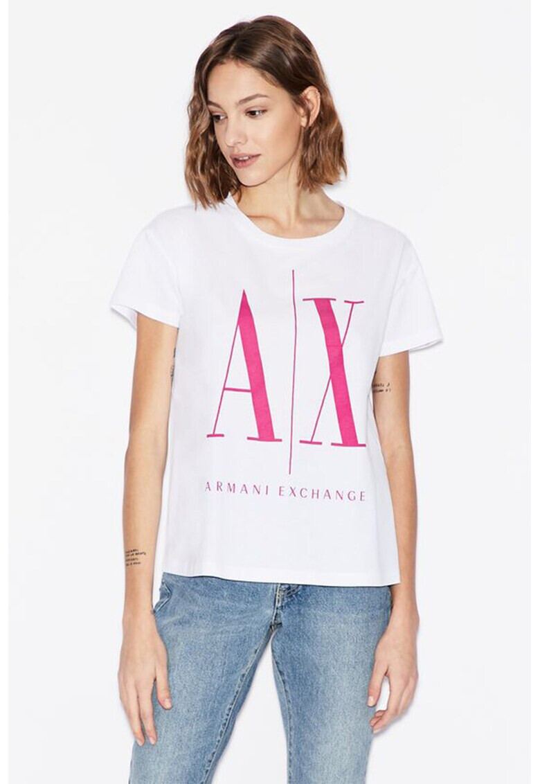 ARMANI EXCHANGE Тениска с уголемено лого - Pepit.bg