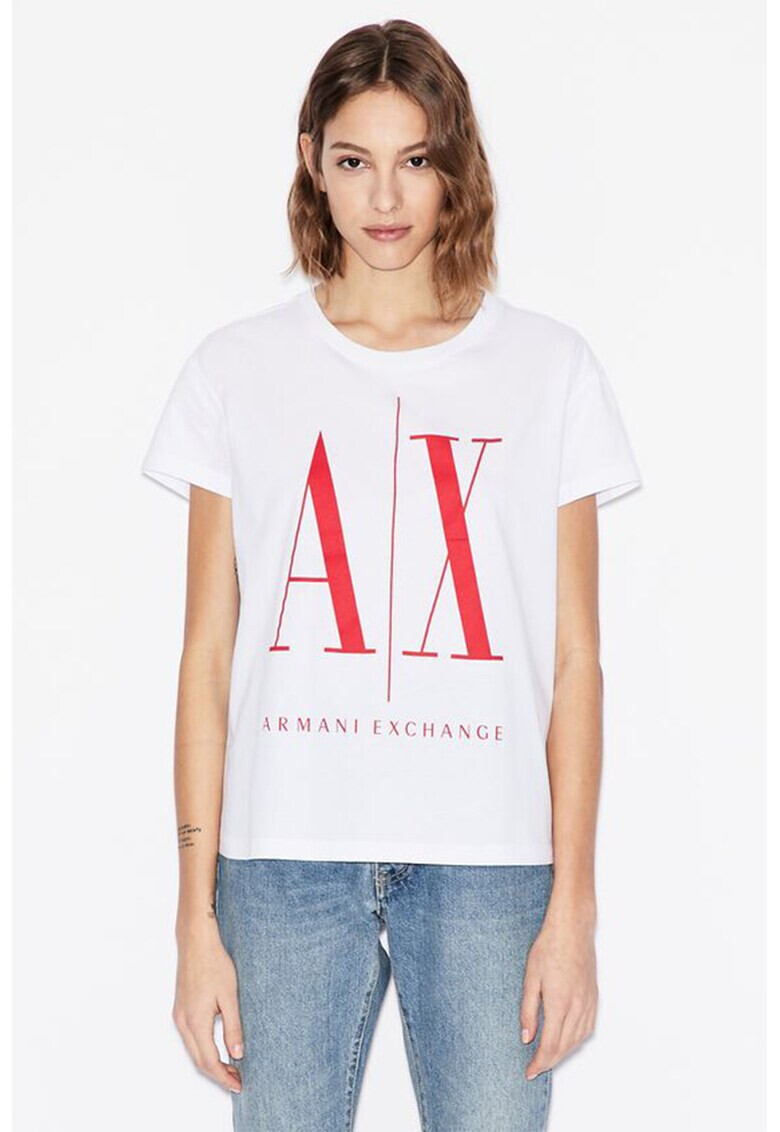 ARMANI EXCHANGE Тениска с уголемено 1 лого - Pepit.bg